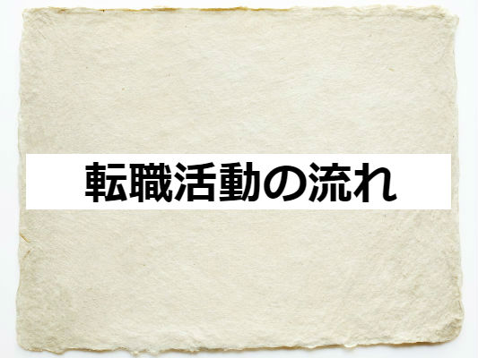 転職活動の流れ